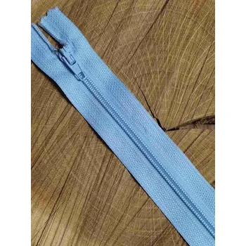 Zip Spirálový zip šíře 3 mm délka 16 cm modrá světlá