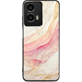 Pouzdro na mobilní telefon Lesklý kryt Mobiwear Glossy - Motorola Moto G24 Power - G027G - Růžový a zlatavý mramor (Prémiové lesklé pouzdro, obal, kryt Mobiwear Glossy na mobil Motorola Moto G24 Power - G027G - Růžový a zlatavý mramor, materiál Plast + TPU silikon - krytí po všech)