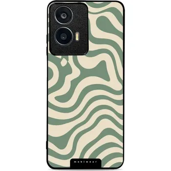 Pouzdro na mobilní telefon Lesklý kryt Mobiwear Glossy - Motorola Moto G04 - GA57G Zelené a béžové zkrouceniny (Prémiové lesklé pouzdro, obal, kryt Mobiwear Glossy na mobil Motorola Moto G04 - GA57G Zelené a béžové zkrouceniny, materiál Plast + TPU silikon - krytí po všech stranách