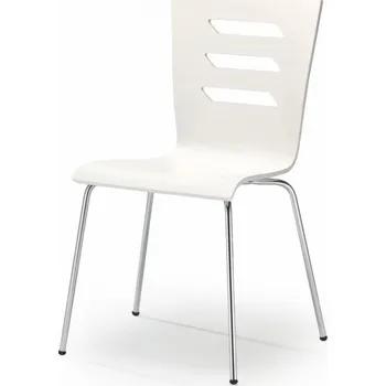 Jídelní židle Jídelní židle JOANNA — kov, překližka, bílá