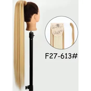 Paruka Dlouhý rovný příčesek s omotávací páskou - 23 barevných odstínů Barva: F27-613, Velikost: 55 cm