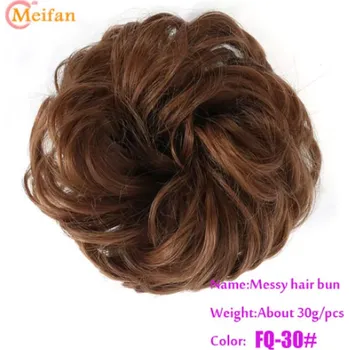 Gumička s vlasovým příčeskem ve tvaru drdolu - odstíny hnědé Barva: 30