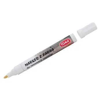 Marker do renowacji napisów na nagrobkach olejny biały , Toma