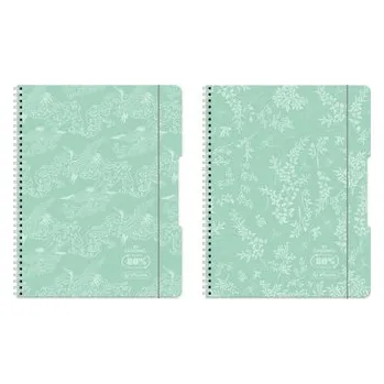 Set školních potřeb Brulion na spirali A4 80k. Eco PP pastel mięta, Herlitz