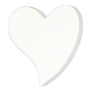 Set školních potřeb Sylwetka serca 12 x 12 x 1.5 cm papier biały AC759C, Decopatch