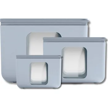 Svačinový box BlimPlus Sada 3 krabiček na jídlo PEEK BOX QUADRO Dolphin