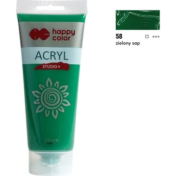 Set školních potřeb Farba akrylowa Studio 200ml, zielony sap, Happy Color