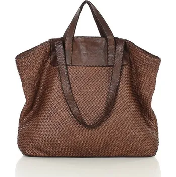 Kabelka MARCO MAZZINI Hnědá pletená shopper bag (v186f) Velikost: ONE SIZE