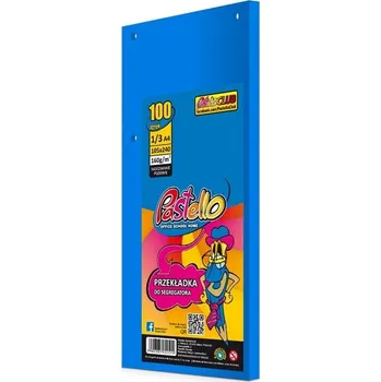 Archivační box Przekładki 1/3 A4 100k niebieskie, Pastello