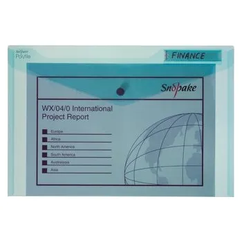 Set školních potřeb Teczka kopertowa A4+ 355 x 240mm Polyfile niebieska, Snopake