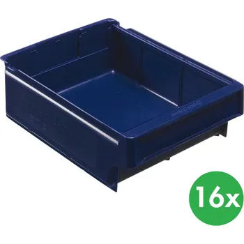 Úložný box Schoeller Allibert Plastová regálová přepravka MAX typ D - 230 x 300 x 100 mm, 16 ks