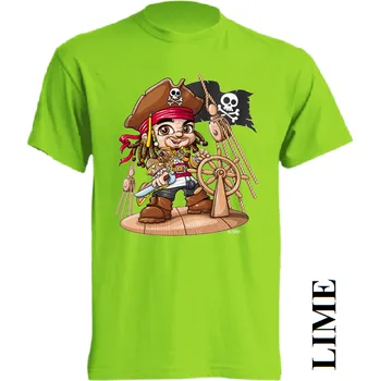 Chlapecké tričko detske-levne-bavlnene-tricko-potisk-johnny-deep Barva: Lime - limetková, velikost: 128