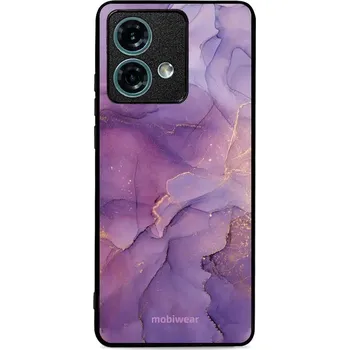 Pouzdro na mobilní telefon Lesklý kryt Mobiwear Glossy - Motorola Edge 40 Neo - G050G - Fialový mramor (Prémiové lesklé pouzdro, obal, kryt Mobiwear Glossy na mobil Motorola Edge 40 Neo - G050G - Fialový mramor, materiál Plast + TPU silikon - krytí po všech stranách, neošoupatelný)