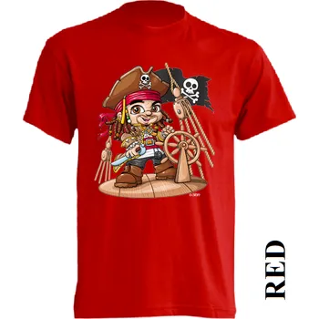 Chlapecké tričko detske-levne-bavlnene-tricko-potisk-johnny-deep Barva: Red - červená, velikost: 116