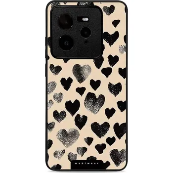 Pouzdro na mobilní telefon Lesklý kryt Mobiwear Glossy - Realme GT 7 Pro - GA51G Černá srdíčka (Prémiové lesklé pouzdro, obal, kryt Mobiwear Glossy na mobil Realme GT 7 Pro - GA51G Černá srdíčka, materiál Plast + TPU silikon - krytí po všech stranách, neošoupatelný potisk, tenké)