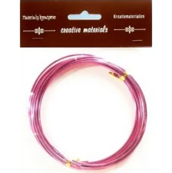 Set školních potřeb Drut aluminiowy galwanizowany 2 mm dł. 3 mb. kolor różowy, Galeria Hobby