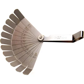 Ventilové (spárové) měrky zahnuté, 0.05 - 1.0 mm, 16 listů - QUATROS QS15518