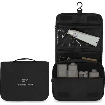 Kosmetická taška KUFRYPLUS Závěsná kosmetická taška TB2015 černá