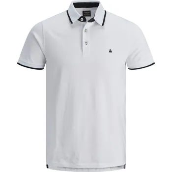 Pánské tričko Jack and Jones | Tričko Polo Paulos Slim Fit bílé - XXL