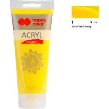 Set školních potřeb Farba akrylowa Studio 200ml, żółty kadmowy, Happy Color