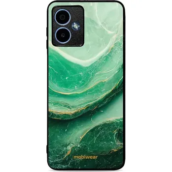 Pouzdro na mobilní telefon Lesklý kryt Mobiwear Glossy - Motorola Moto G14 - G023G - Zelený mramor (Prémiové lesklé pouzdro, obal, kryt Mobiwear Glossy na mobil Motorola Moto G14 - G023G - Zelený mramor, materiál Plast + TPU silikon - krytí po všech stranách, neošoupatelný potisk,)