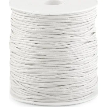 Příze Šňůra bavlněná Ø1,8 mm voskovaná Varianta: 26 bílá, Balení: 1 ks