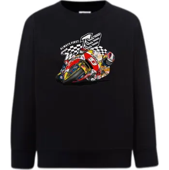 Chlapecká mikina detska_klasicka_levna_mikina_silnični-motorkar Barva: Black -černá, Dětská bavlněná trička JHK: S