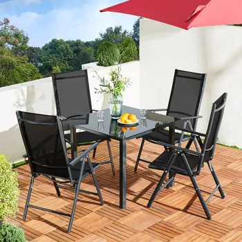 Zahradní sestava FurniGO Hliníková sestava Alu 1+4 - antracit