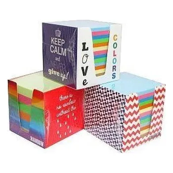 Set školních potřeb Kostka papierowa kolorowa 9x9x9 cm tęcza
