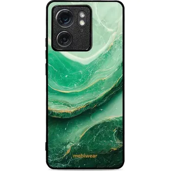 Pouzdro na mobilní telefon Lesklý kryt Mobiwear Glossy - Motorola Edge 40 - G023G - Zelený mramor (Prémiové lesklé pouzdro, obal, kryt Mobiwear Glossy na mobil Motorola Edge 40 - G023G - Zelený mramor, materiál Plast + TPU silikon - krytí po všech stranách, neošoupatelný potisk,)