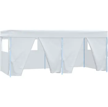 Zahradní stan OMAXI Profesionální skládací party stan 4 bočnice 3 x 6 m ocel bílý 800202