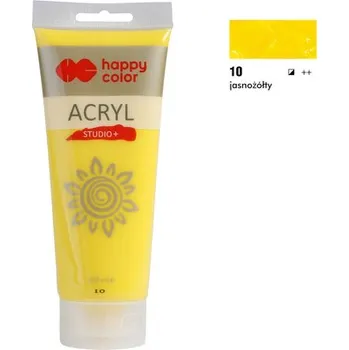Barva na vlasy Farba akrylowa Studio 200ml, jasnożółty , Happy Color