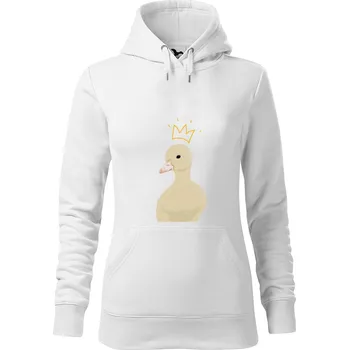 Dámská mikina DOBRÝ TRIKO Dámská mikina Kachnička s korunkou Velikost dámské mikiny: XL, Barva: Bílá