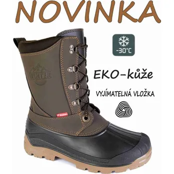 Pánská zimní obuv DEMAR obuv WINTER CLASSIC 3817 vel.40-47 oliva, --- - 44