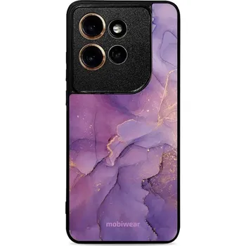 Pouzdro na mobilní telefon Lesklý kryt Mobiwear Glossy - Motorola Edge 50 Neo - G050G - Fialový mramor (Prémiové lesklé pouzdro, obal, kryt Mobiwear Glossy na mobil Motorola Edge 50 Neo - G050G - Fialový mramor, materiál Plast + TPU silikon - krytí po všech stranách, neošoupatelný)