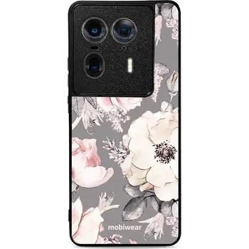 Pouzdro na mobilní telefon Lesklý kryt Mobiwear Glossy - Motorola Edge 50 Ultra - G034G - Květy na šedém pozadí (Prémiové lesklé pouzdro, obal, kryt Mobiwear Glossy na mobil Motorola Edge 50 Ultra - G034G - Květy na šedém pozadí, materiál Plast + TPU silikon - krytí po všech)
