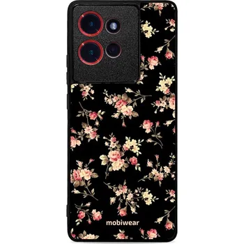 Pouzdro na mobilní telefon Lesklý kryt Mobiwear Glossy - Motorola Edge 50 - G039G - Květy na černé (Prémiové lesklé pouzdro, obal, kryt Mobiwear Glossy na mobil Motorola Edge 50 - G039G - Květy na černé, materiál Plast + TPU silikon - krytí po všech stranách, neošoupatelný potisk,)