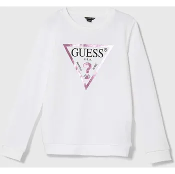 Chlapecká mikina Dětská bavlněná mikina Guess J74Q10.KAUG0.9BYH bílá 00X, vel. 158-166