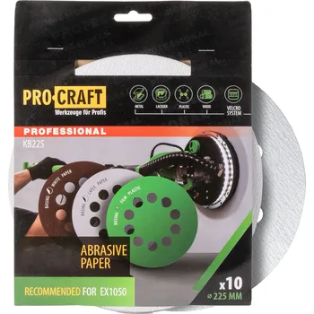 Příslušenství k nářadí Brusný papír 10 ks. Procraft КB225.40