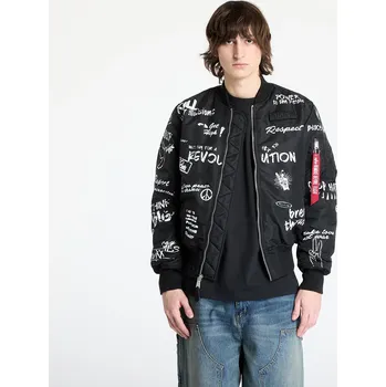 Pánské oblečení Bunda Alpha Industries MA-1 Peace Black XXL