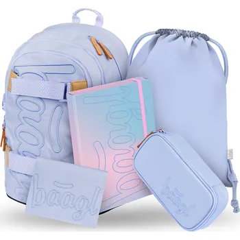 Set školních potřeb Baagl Školní set Skate Lilac II