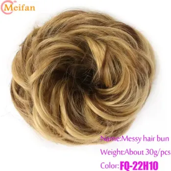 Gumička s vlasovým příčeskem ve tvaru drdolu - odstíny hnědé Barva: 22h10