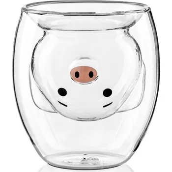 Sklenice Dvoustěnná skleněná sklenice Ping 200ml.