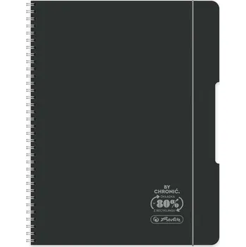 Set školních potřeb Brulion na spirali A4 80k. Eco PP ocean czarny, Herlitz