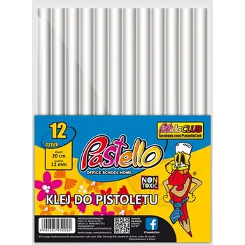 Set školních potřeb Klej termotopliwy sztyft 11mm x 20cm, 12szt,Pastello