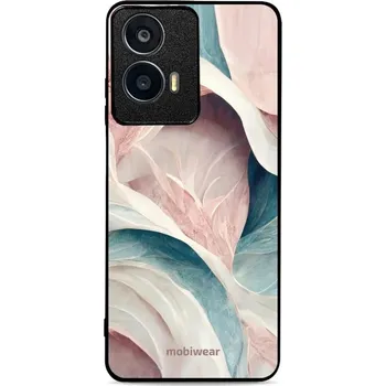 Pouzdro na mobilní telefon Lesklý kryt Mobiwear Glossy - Motorola Moto G24 - G026G - Růžový a zelenkavý mramor (Prémiové lesklé pouzdro, obal, kryt Mobiwear Glossy na mobil Motorola Moto G24 - G026G - Růžový a zelenkavý mramor, materiál Plast + TPU silikon - krytí po všech stranách