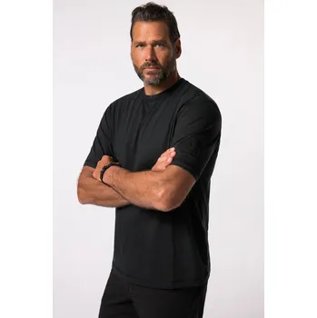 Pánské tričko JP1880, Plus size Tričko JP1880, krátké rukávy, vintage vzhled, nášivky, výšivka, do 8XL pro plnoštíhlé nadměrná velikost, 834437100-1455, černý, 6XL, Plus size oblečení, Oblečení pro vysoké muže, Nadměrné velikosti, Oblečení pro plnoštíhlé.