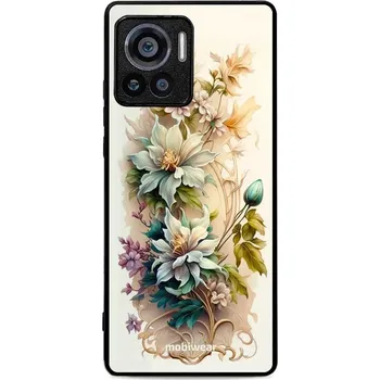 Pouzdro na mobilní telefon Lesklý kryt Mobiwear Glossy - Motorola Edge 30 Ultra - G014G Krémové květy (Prémiové lesklé pouzdro, obal, kryt Mobiwear Glossy na mobil Motorola Edge 30 Ultra - G014G Krémové květy, materiál Plast + TPU silikon - krytí po všech stranách, neošoupatelný)