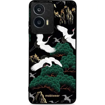 Pouzdro na mobilní telefon Lesklý kryt Mobiwear Glossy - Motorola Moto G24 - G042G - Jeřábi (Prémiové lesklé pouzdro, obal, kryt Mobiwear Glossy na mobil Motorola Moto G24 - G042G - Jeřábi, materiál Plast + TPU silikon - krytí po všech stranách, neošoupatelný potisk, tenké proveden