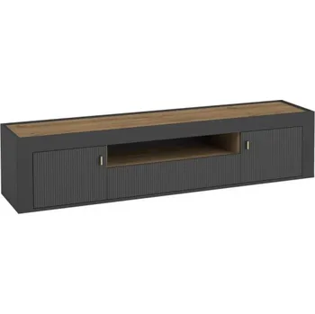 Televizní stolek TV stolek Nivorta 2D1S NV8, Barva: černá / černá + dub whisky MIRJAN 5903211354700